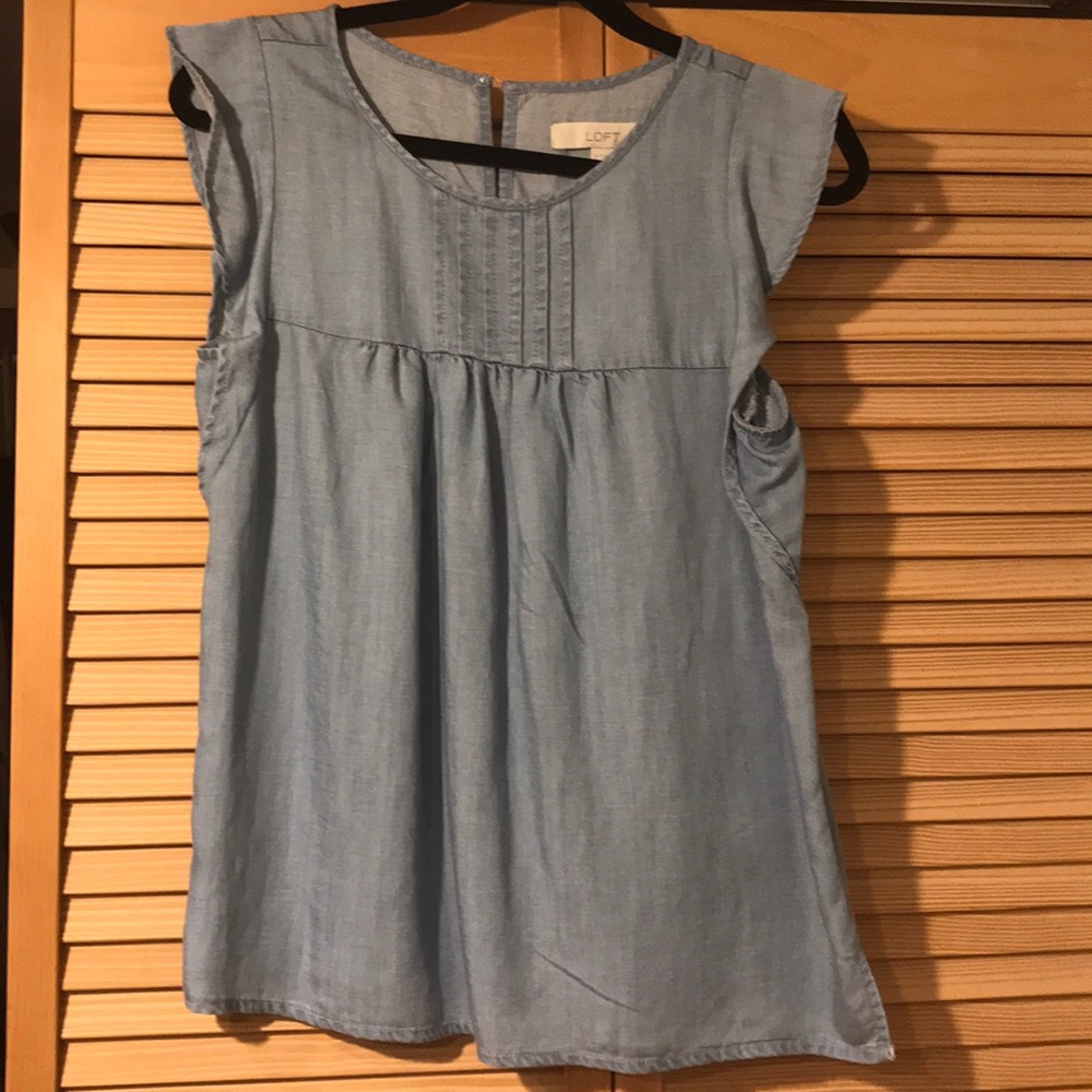 Chambray top from Loft